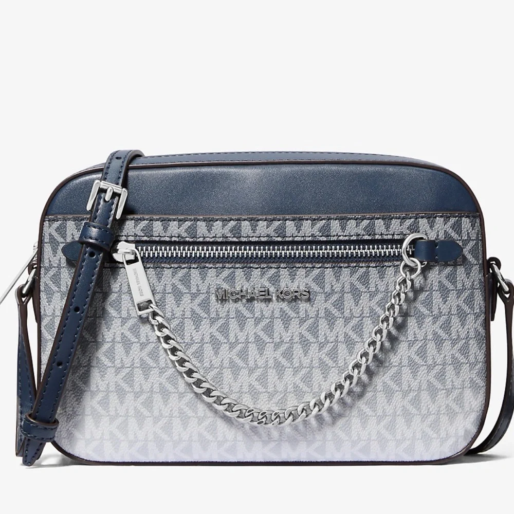 Michael Kors Jet Set Item Large Ombré EW Signature ZP Chain XBody Logo Crossbody